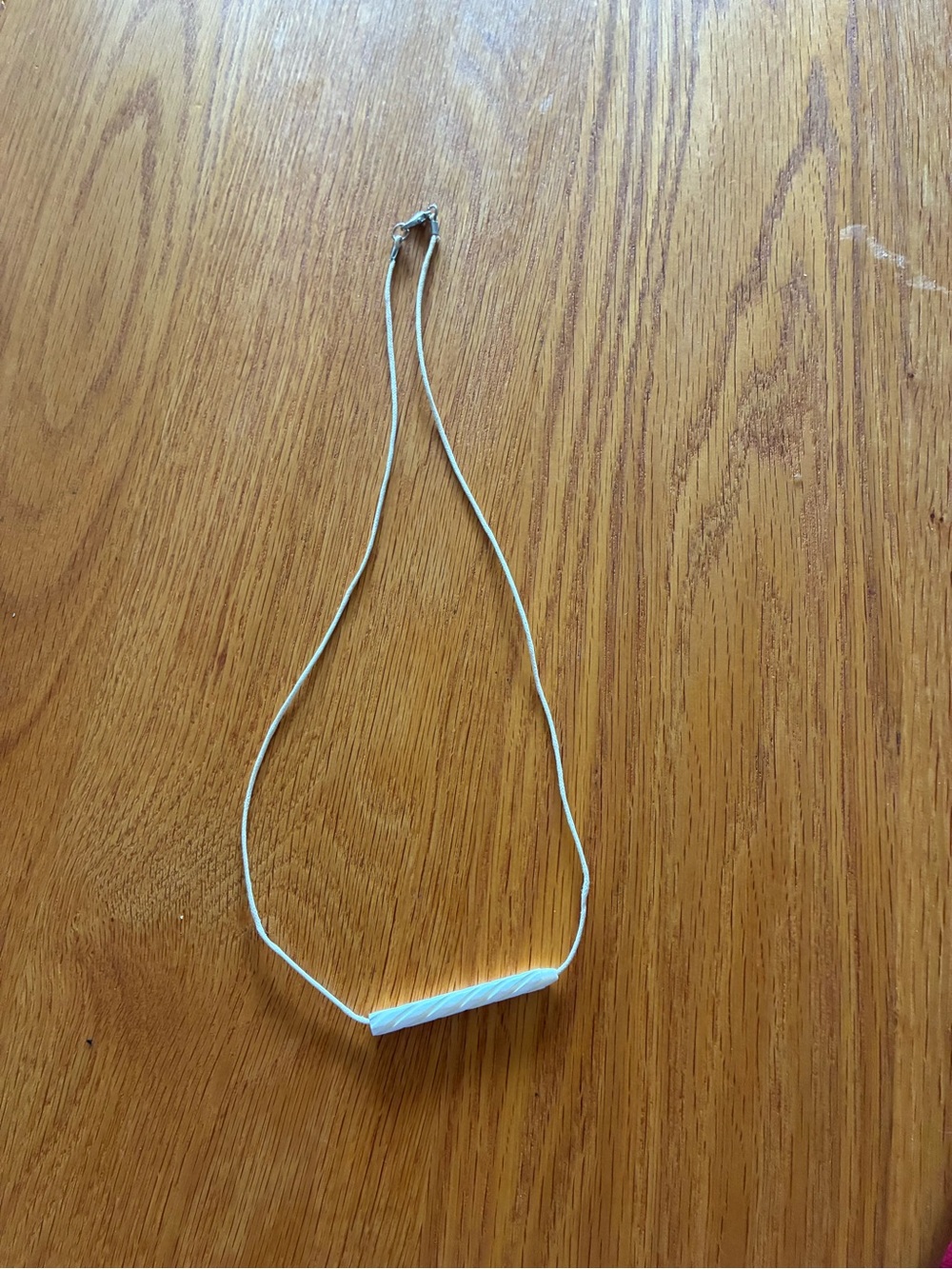 Simple White Birthday Candle Pendant Necklace